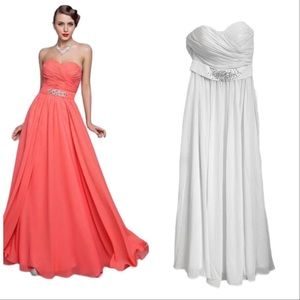 TS Couture Princess Long White Dress